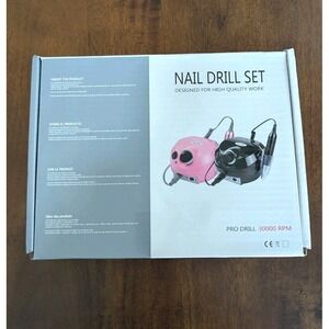 Electric Nail Drill Machine 30000RPM Nail Efile Professional Nail File Kit Gold